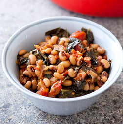Black-eyed peas with greens