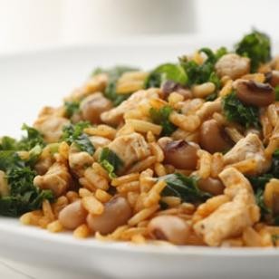 Black-eyed peas with pork & greens
