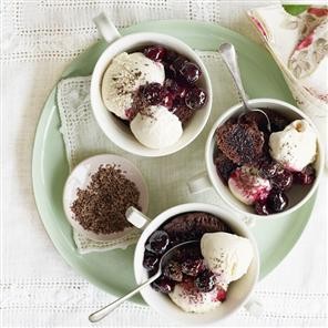 Black Forest cherry dessert