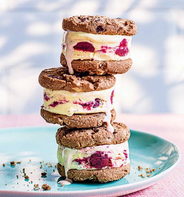 Black Forest ice-cream sandwiches