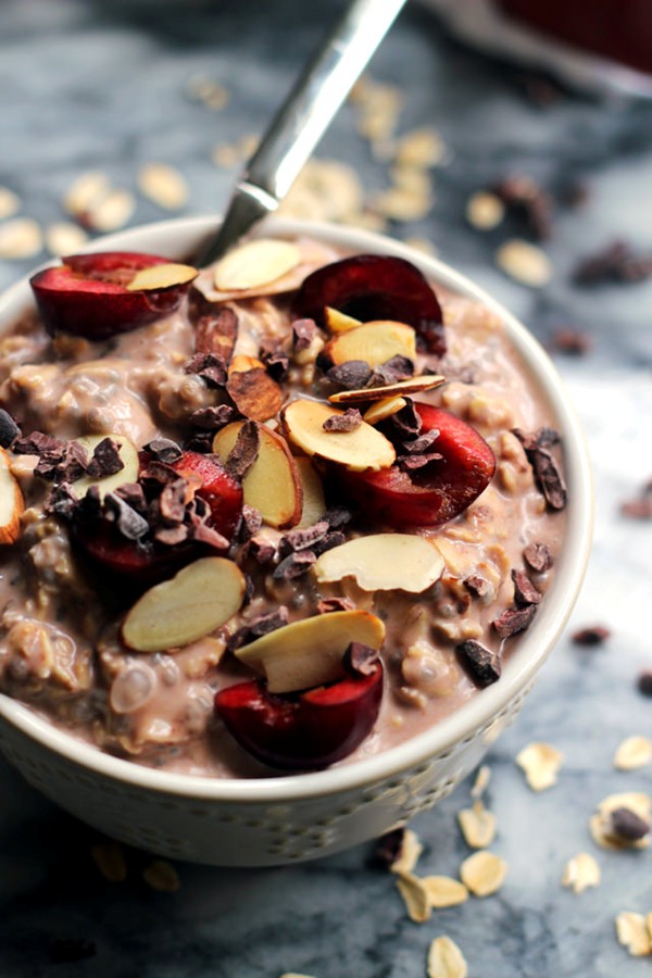 Black Forest overnight oats