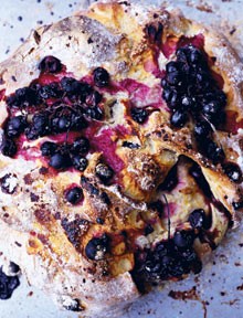 Black grape focaccia