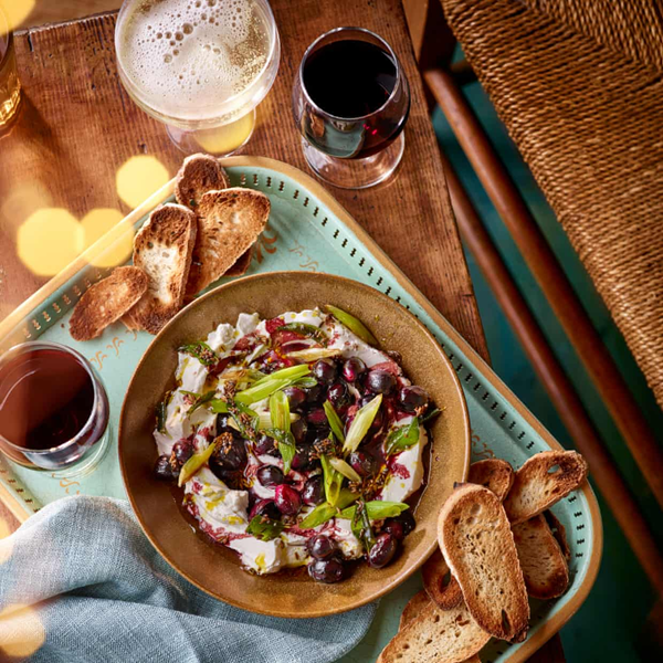 Black grape pachadi dip with curry leaves and yoghurt