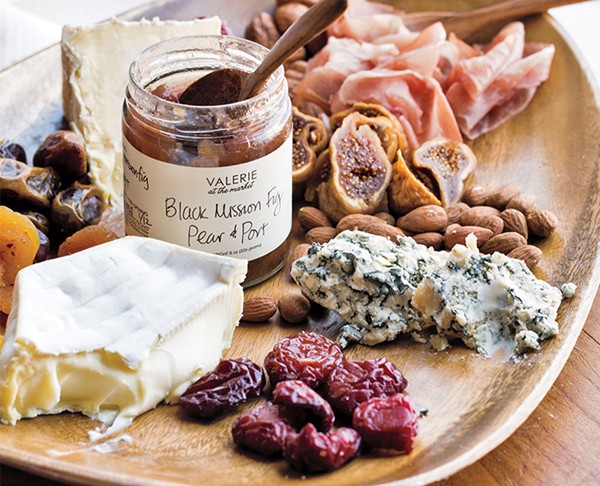 Black mission fig, pear, and Port jam