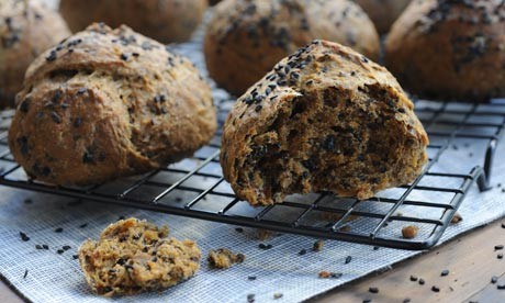 Black olive and sumac rolls
