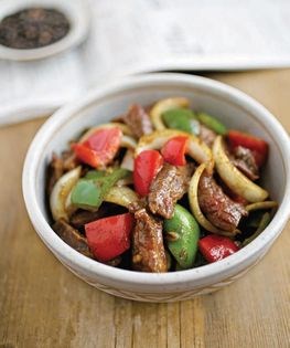 Black pepper beef (Hei jiao niu rou)