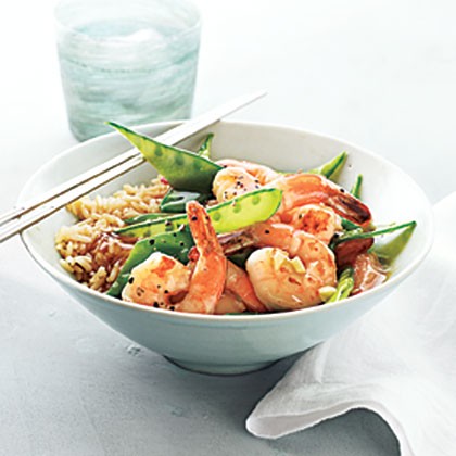 Black pepper caramel shrimp