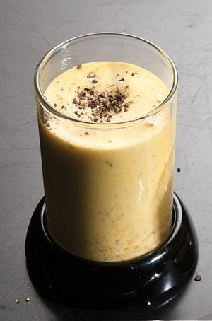 Black pepper-horseradish zabaglione