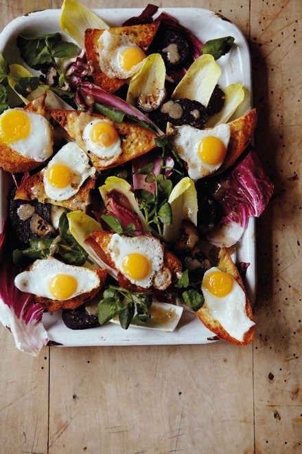 Black pudding salad