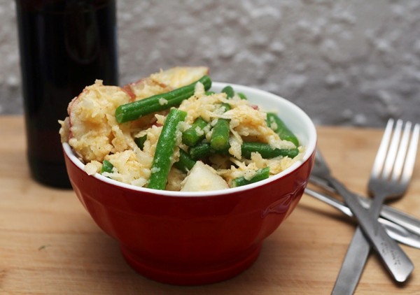 Black radish, potato and green bean salad