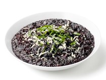 Black rice risotto