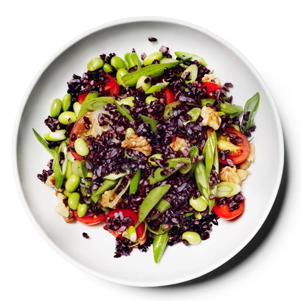 Black rice salad with lemon vinaigrette