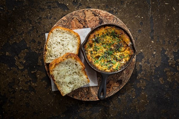 Black Sea fondue with hellim loaf