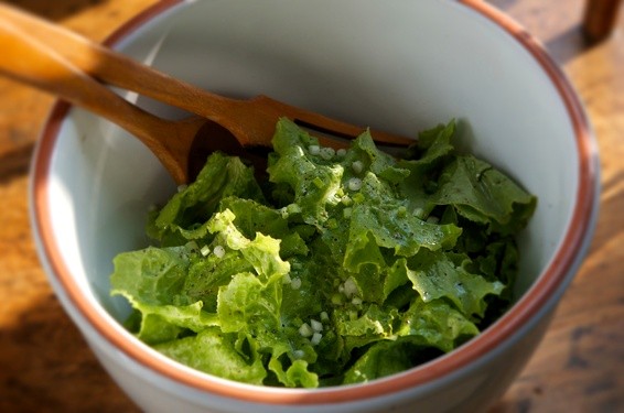 Black seeded simpson with American farmhouse vinaigrette