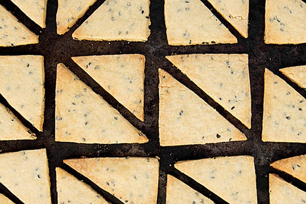 Black sesame brown sugar shortbread