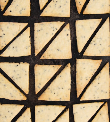 Black sesame brown sugar shortbread