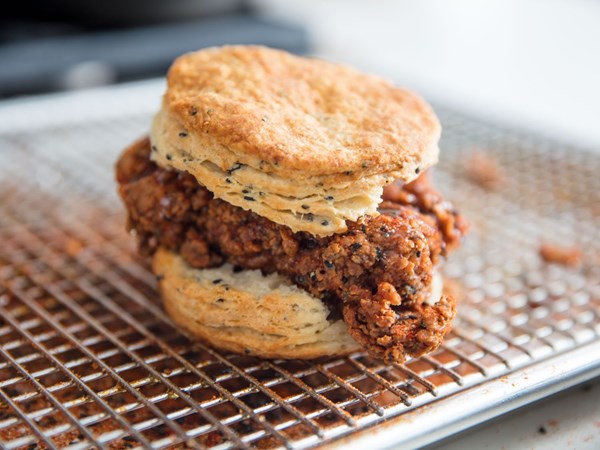 Black sesame buttermilk biscuits 