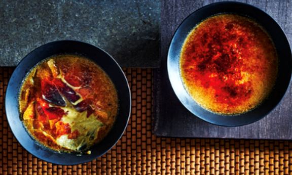 Black sesame crème brûlée