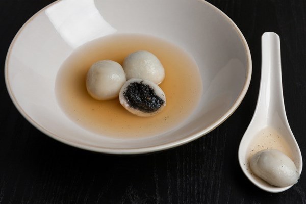 Black sesame dumplings