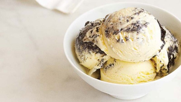Black sesame ice cream