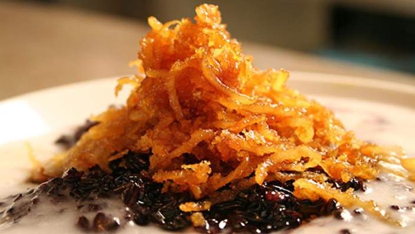 Black sticky rice pudding