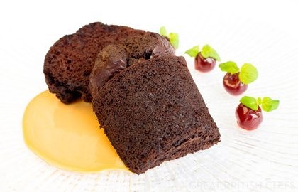 Black treacle and Meantime chocolate porter pudding with porter custard