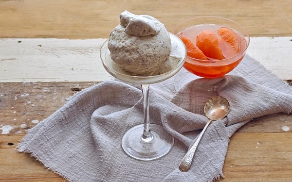 Black truffle ice cream
