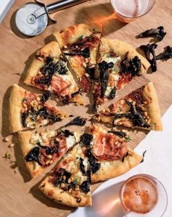 Black trumpet and fig pizza [Mary Smiley]