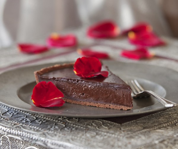 Black velvet chocolate tart
