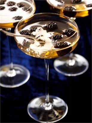 Blackberries in muscat jelly