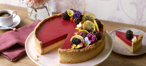 Blackberry & lemon tart