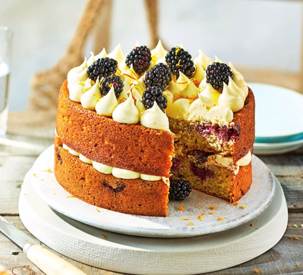 Blackberry & orange cake