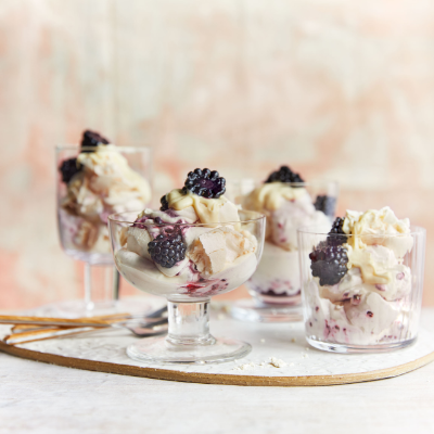 Blackberry & white chocolate Eton mess