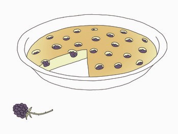 Blackberry almond cake (Mandelkaka med björnbär)