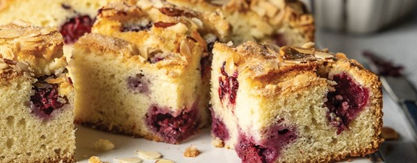 Blackberry-almond snack cake
