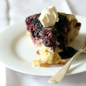 Blackberry and apple cake
