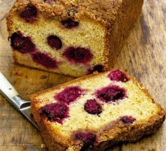 Blackberry and apple loaf