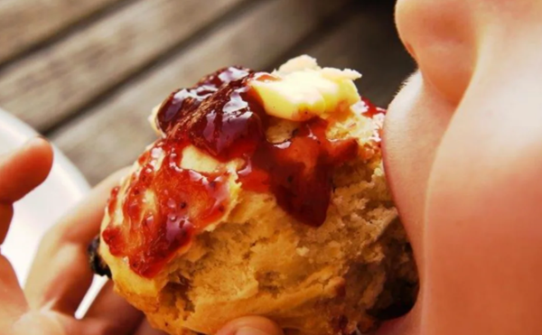 Blackberry and apple scones