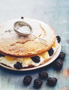 Blackberry and apple shortcake