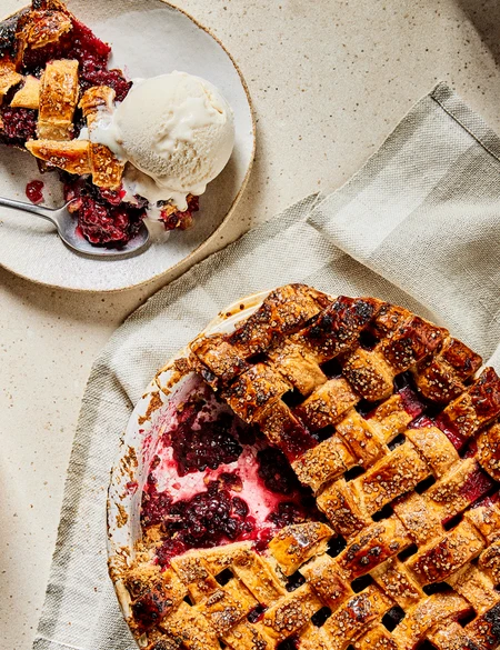 Blackberry and bay pie