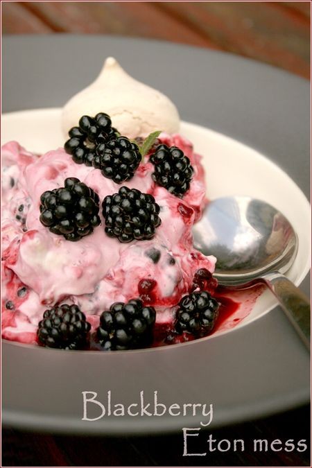 Blackberry and bourbon Eton mess