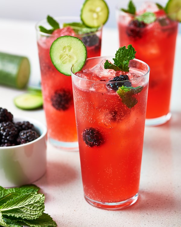 Blackberry and cucumber mule