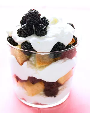 Blackberry and ginger trifle