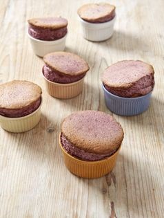 Blackberry and honey soufflés