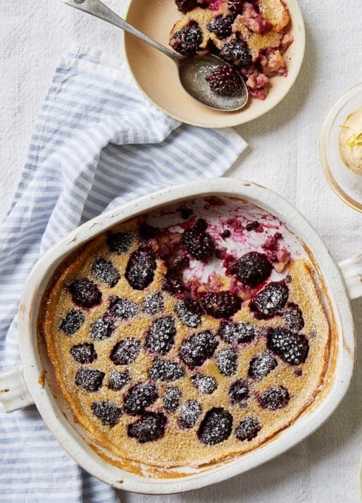 Blackberry and lavender clafoutis