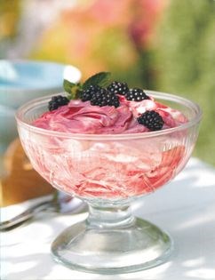 Blackberry and lemon curd fool