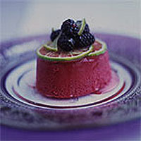 Blackberry and lime mousse