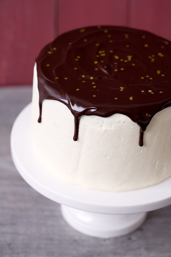 Blackberry and red wine chocolate cake