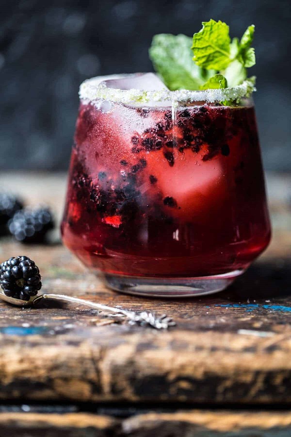 Blackberry bourbon smash
