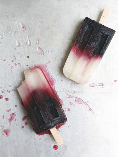 Blackberry bramble ice pops